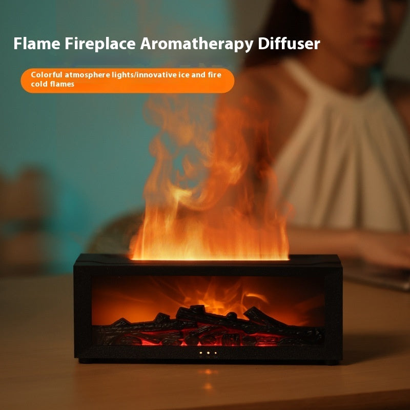 Flame Aroma Diffuser – Warme Sfeerverlichting & Essentiële Olie Vernevelaar