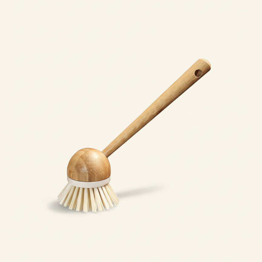 Bamboe Afwasborstel Met Natuurvezels