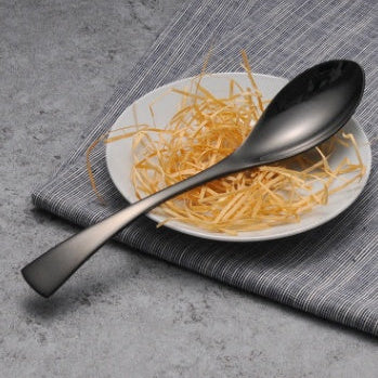 5-Delige Set Zwart Roestvrijstalen Bestek Koreaans Serviesdesign.