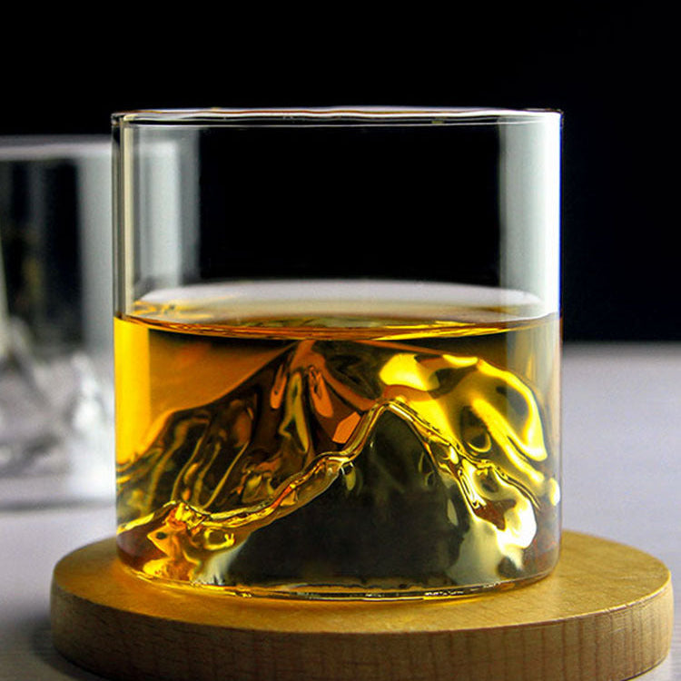 Handgeblazen Designglas met 3D-Gebergte