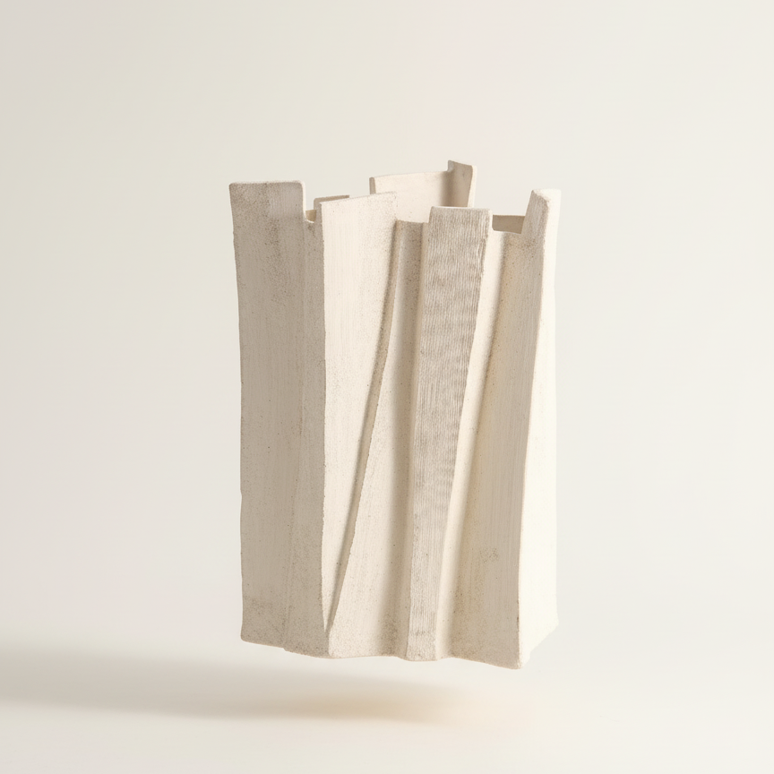 Moderne Minimalistische Sculpturale Vaas