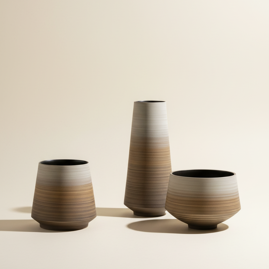 Bruin Verloop Keramische Vaas