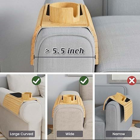 Moderne Bamboe Sofa Tray