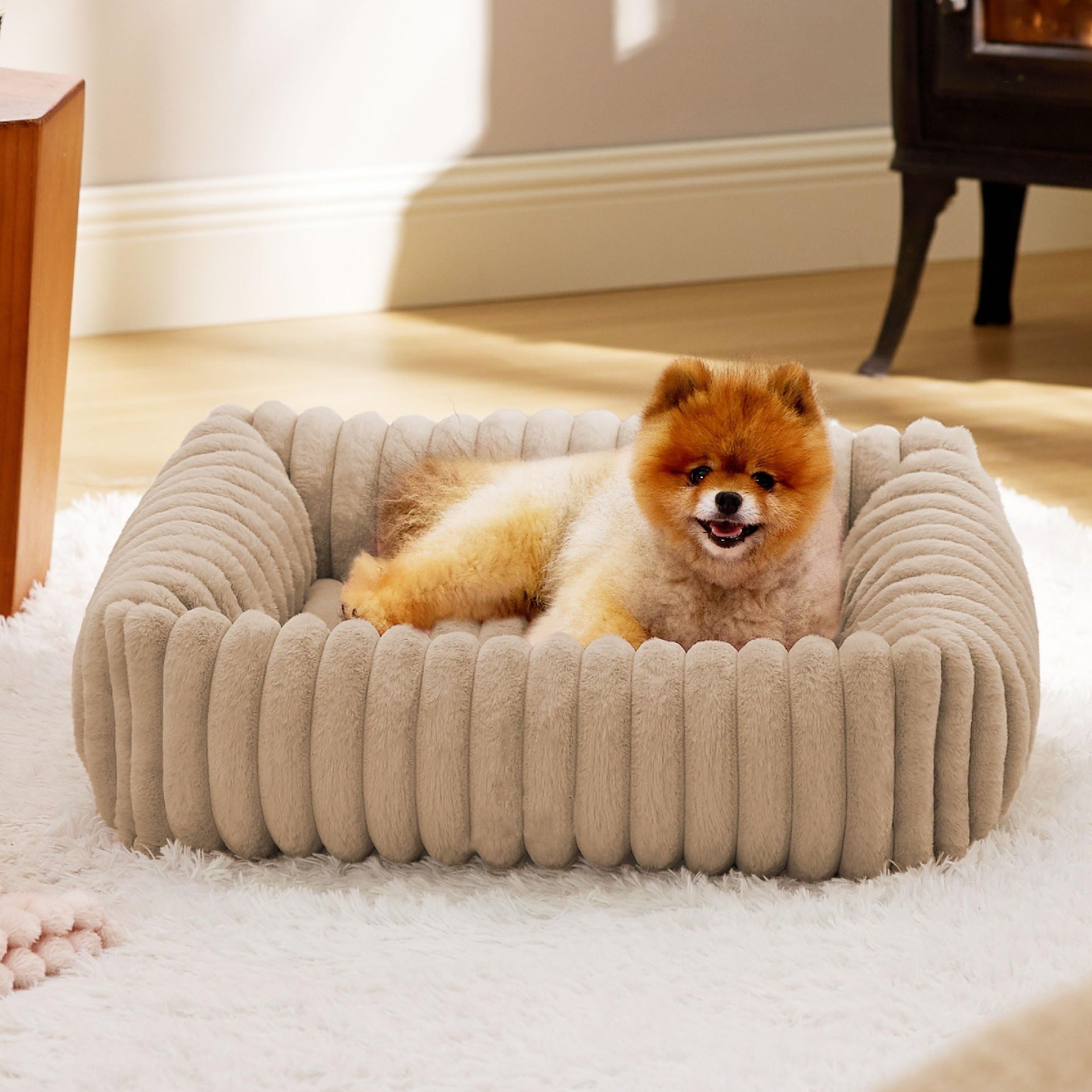 Luxe Pluche Honden- En Kattenbed