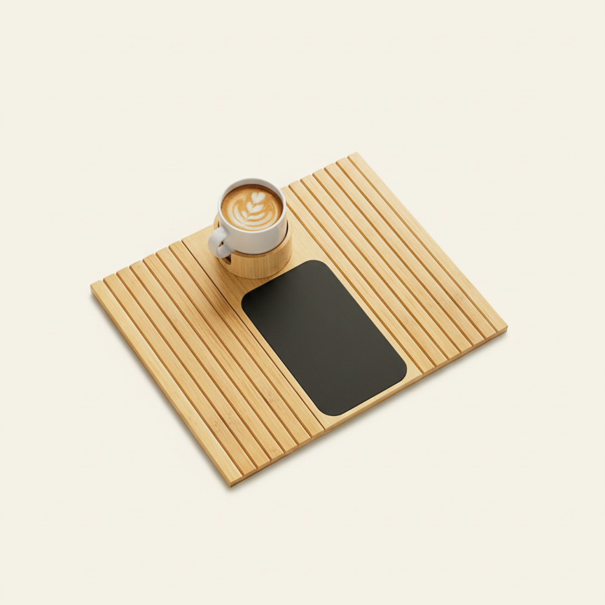 Moderne Bamboe Sofa Tray