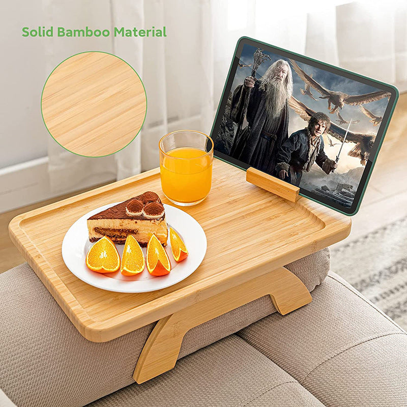 Bamboe Sofa Tray Met Inklapbare Poten