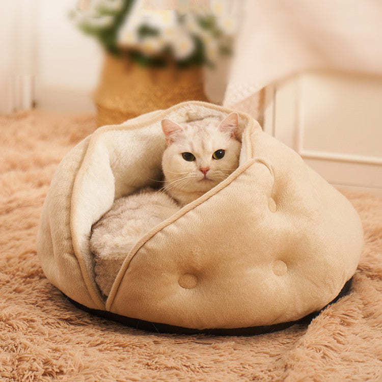 Luxe Semi-Gesloten Kattenbed
