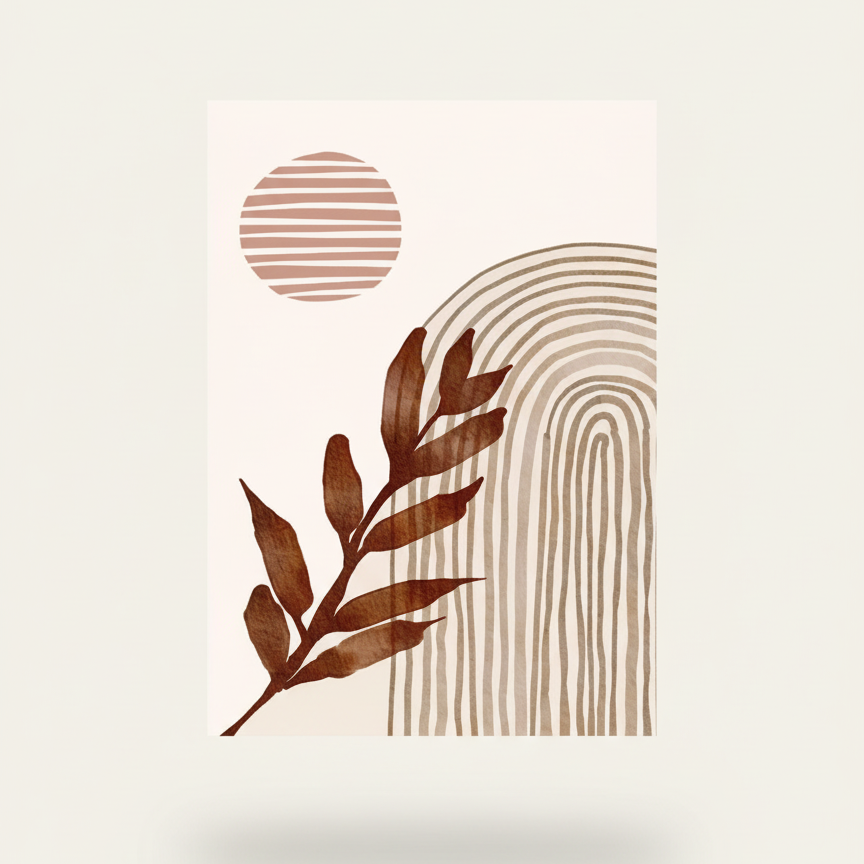 Geometrische Boho Canvas Schilderij