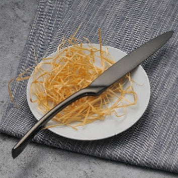 5-Delige Set Zwart Roestvrijstalen Bestek Koreaans Serviesdesign.