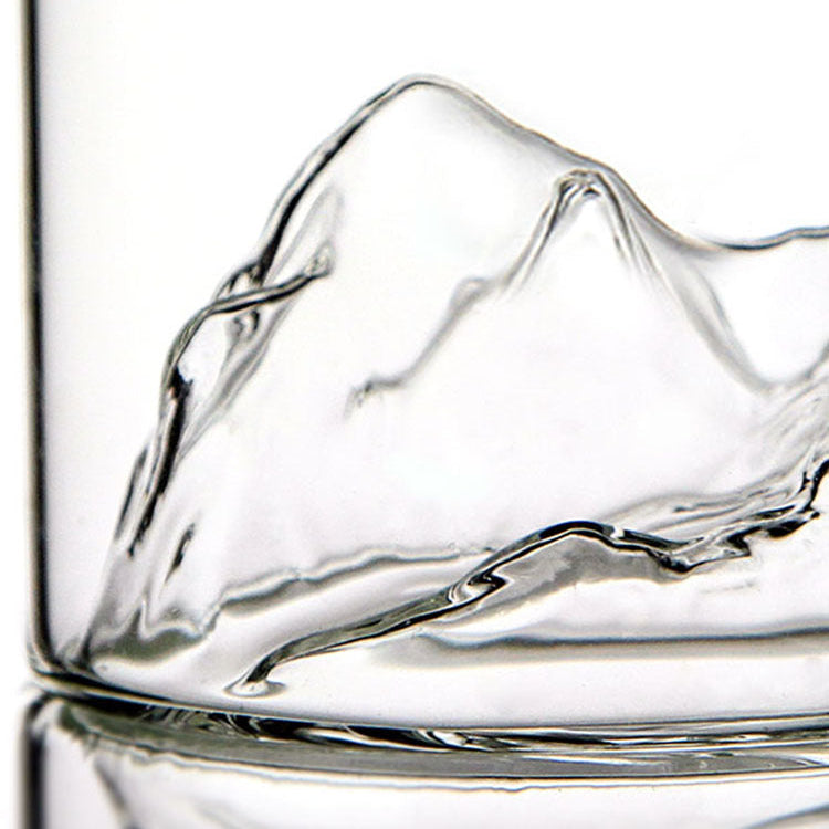 Handgeblazen Designglas met 3D-Gebergte