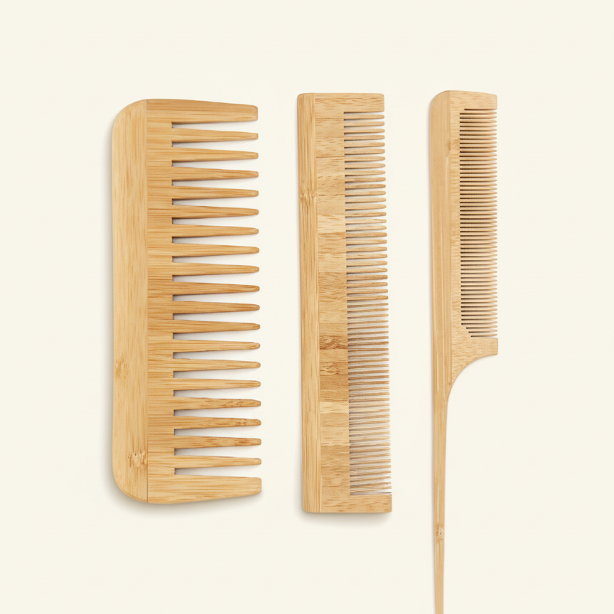 Houten Mini Kam Set