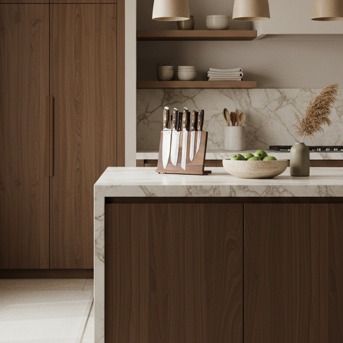 Houten Magnetische Messenhouder