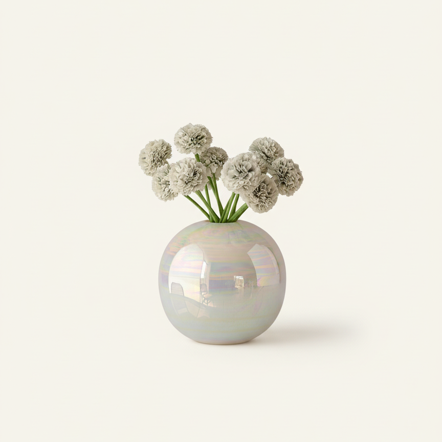 Bloemstuk Met Keramieken Vaas