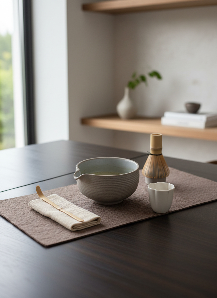 Natuurlijke Antiek-Stijl Matcha-Set Voor Thuisgebruik