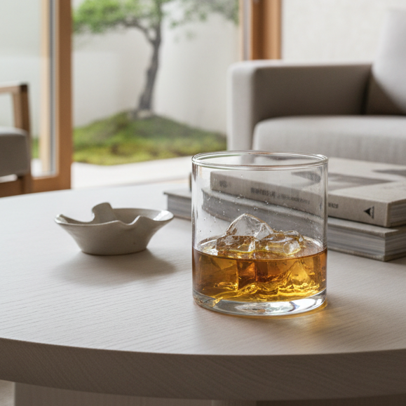 Handgeblazen Designglas met 3D-Gebergte