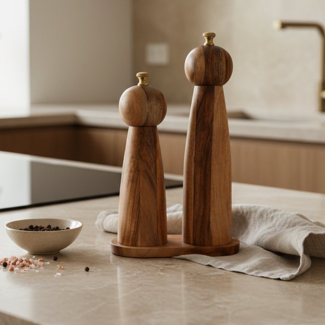 Acacia Houten Zout- En Pepermolen