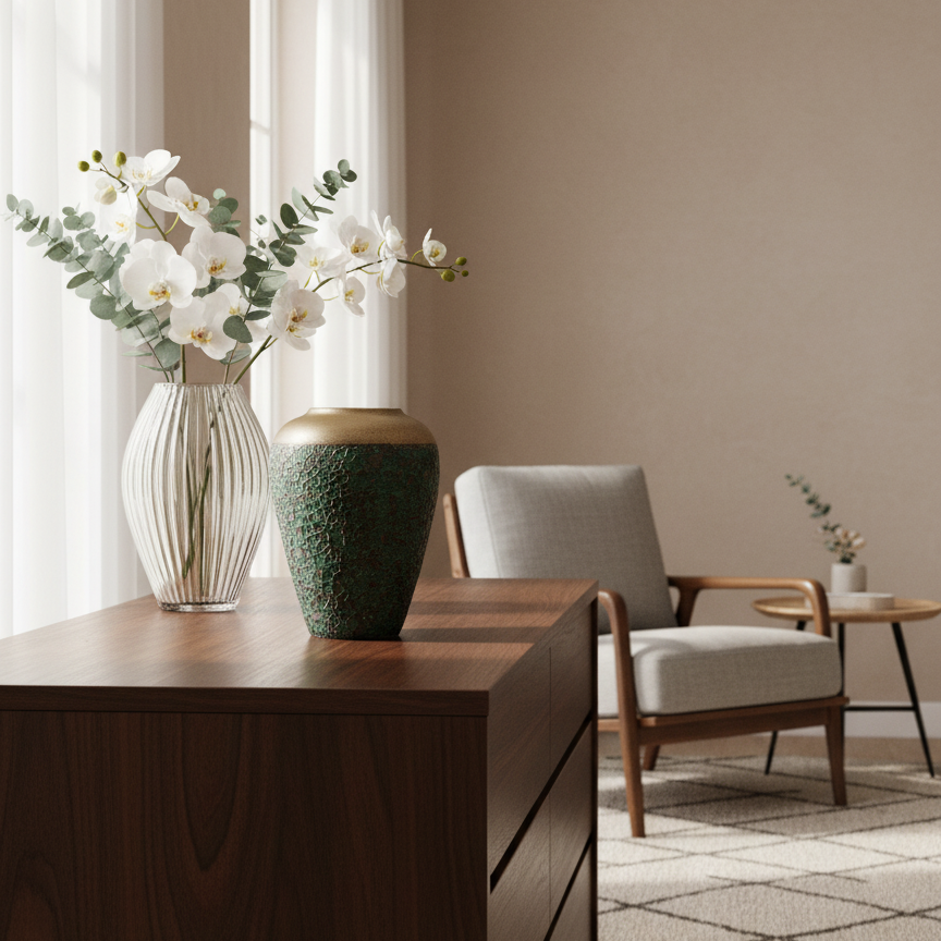 Handgemaakte Zen Vaas van Porselein