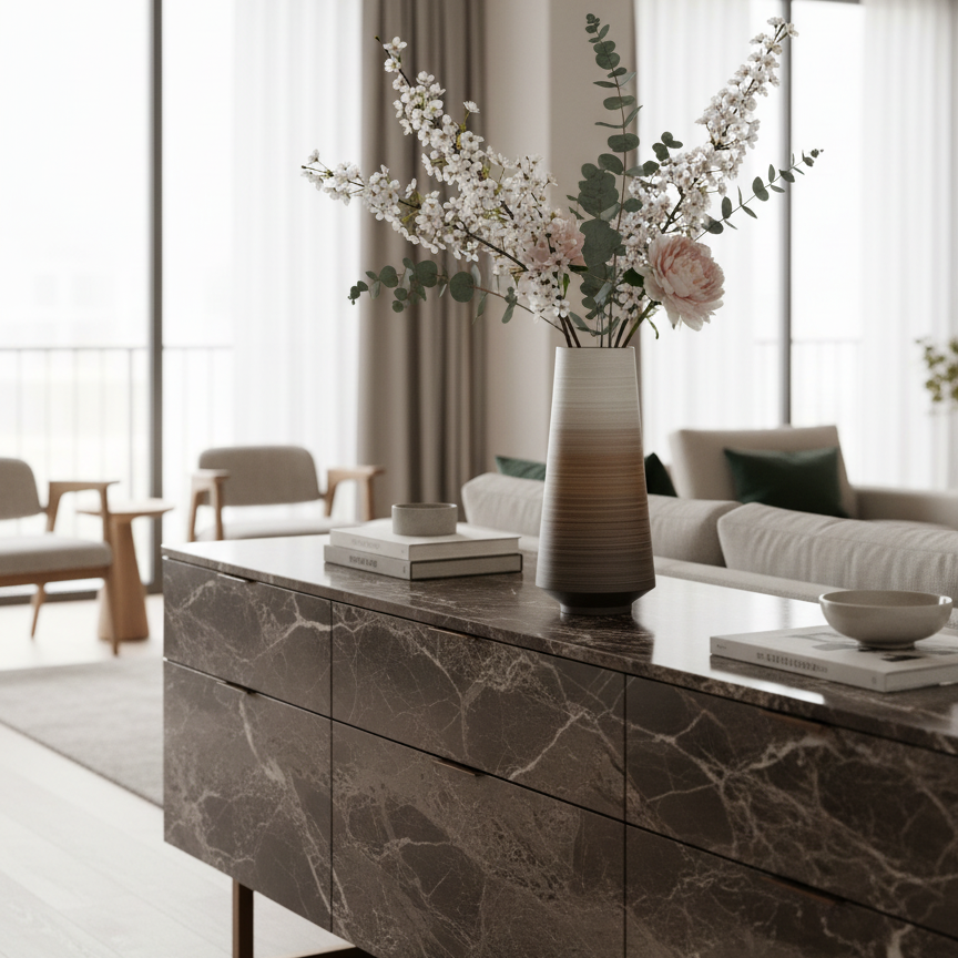 Bruin Verloop Keramische Vaas