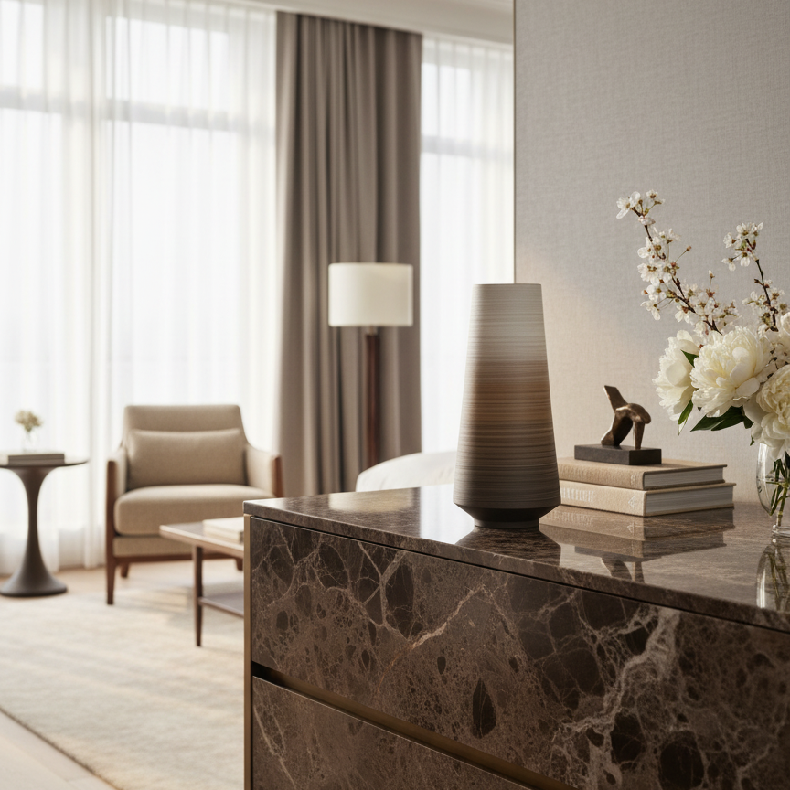 Bruin Verloop Keramische Vaas