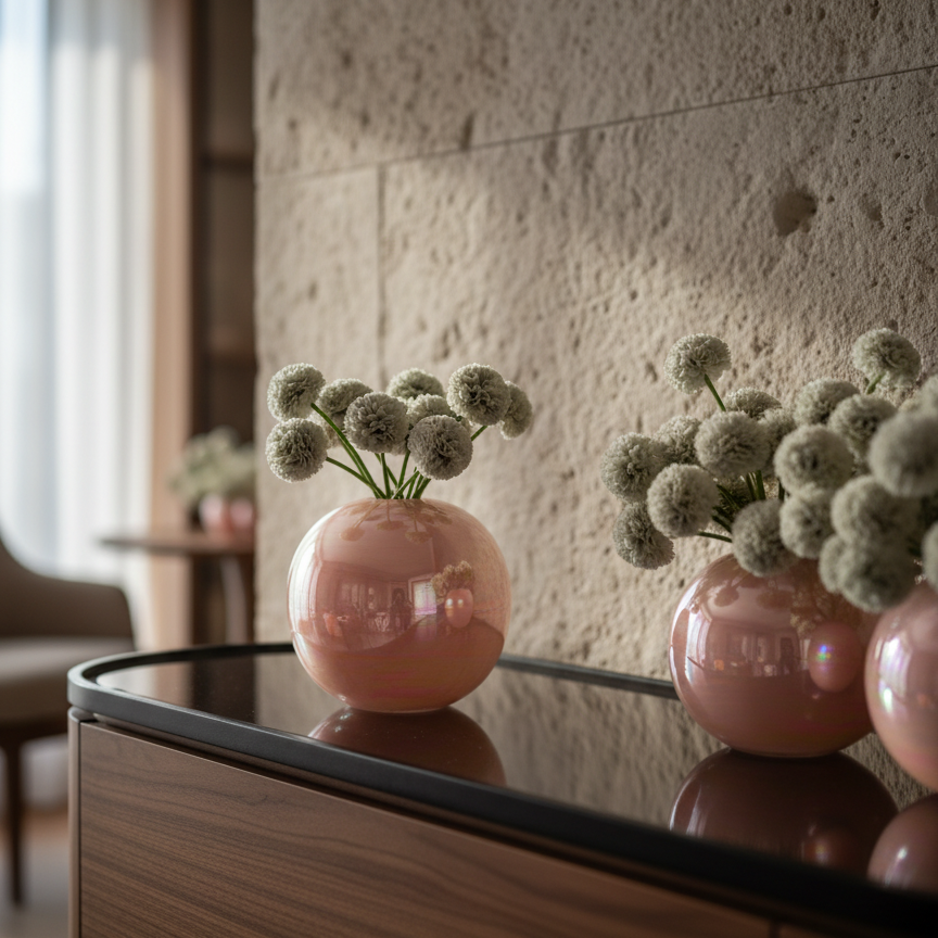 Bloemstuk Met Keramieken Vaas