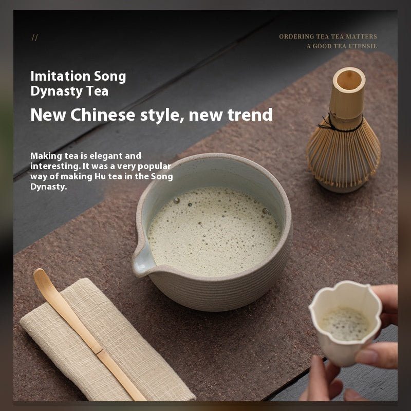 Natuurlijke Antiek-Stijl Matcha-Set Voor Thuisgebruik