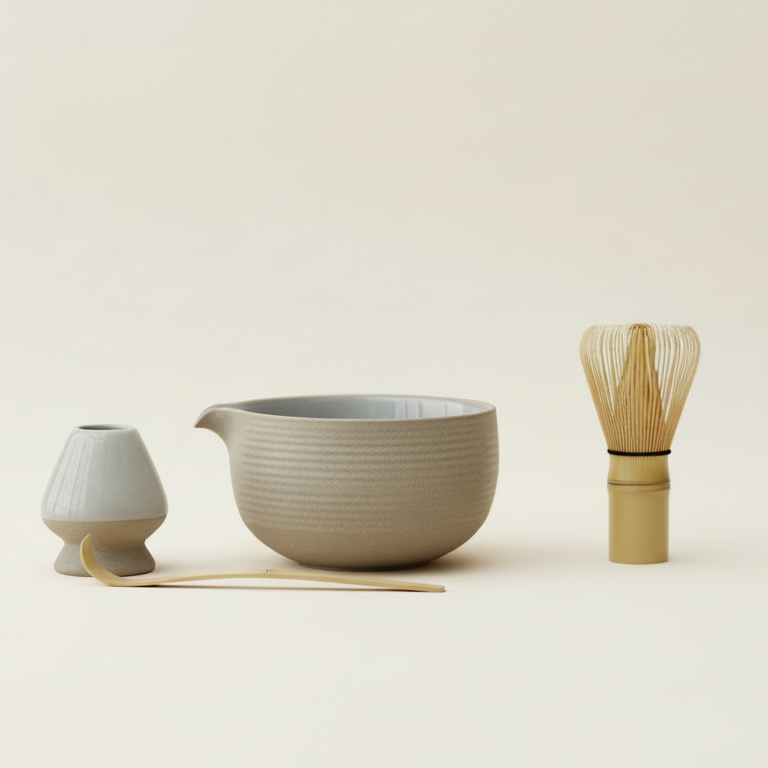 Natuurlijke Antiek-Stijl Matcha-Set Voor Thuisgebruik
